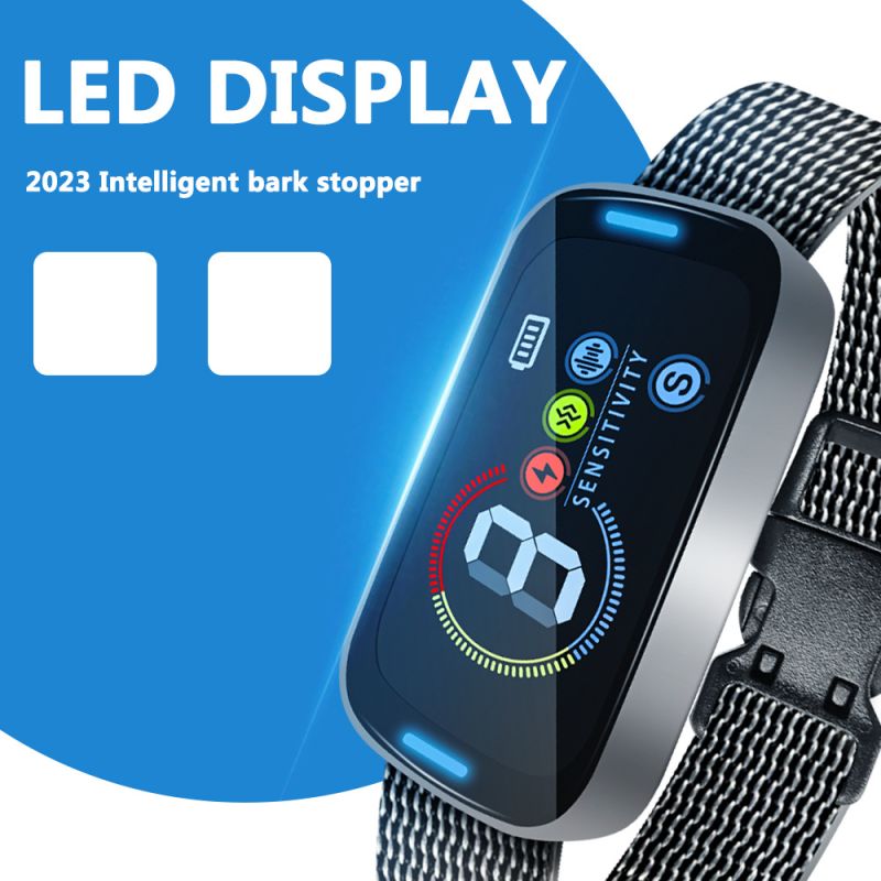 Collier d'Entraînement Ultrasonique Dispositif Anti-aboiement pour Chien Léger Solution d'Entraînement Innovante
