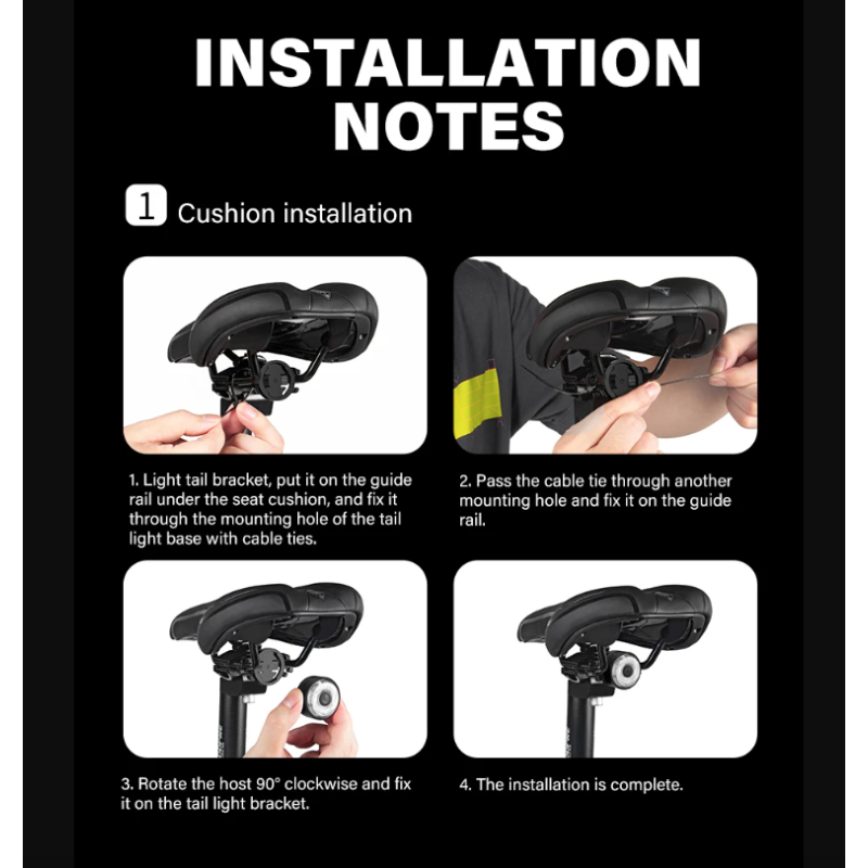 TOWILD TL03Pro feu arrière vélo LED compact capteur intelligent sécurité cyclisme produits durable nouveaux