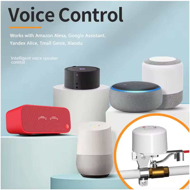 Vanne d'Eau & Gaz Tuya WiFi, Contrôleur Smart Maison Sécurité, Installation Facile, Alexa/Google Assistant