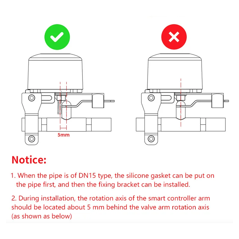 Vanne d'Eau & Gaz Tuya WiFi, Contrôleur Smart Maison Sécurité, Installation Facile, Alexa/Google Assistant