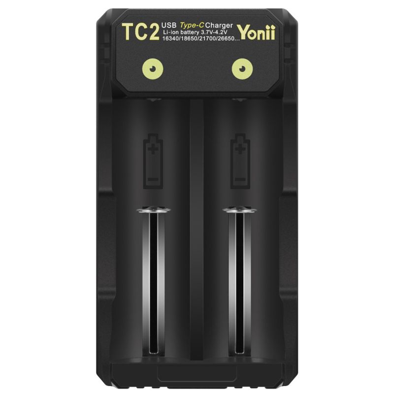 Chargeur USB Type-C TC2 pour batterie Li-ion 3,7V-4,2V 18650 16340 21700 compatibilité universelle chargement rapide