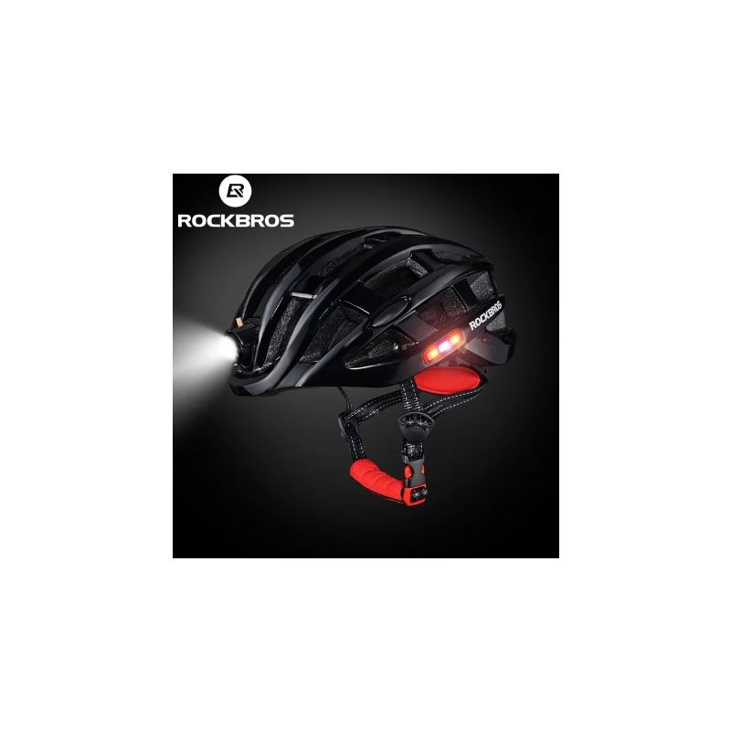 Casque Cyclisme ROCKBROS Ultraléger Casque Vélo Lumière Éclairage Intégré Chargement USB Protection Anti-Insectes