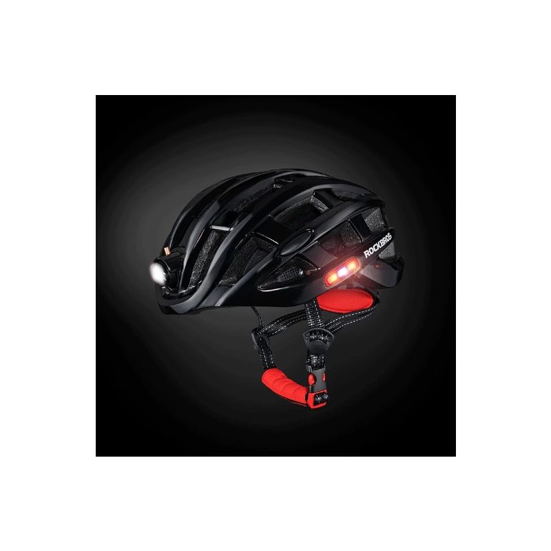 Casque Cyclisme ROCKBROS Ultraléger Casque Vélo Lumière Éclairage Intégré Chargement USB Protection Anti-Insectes