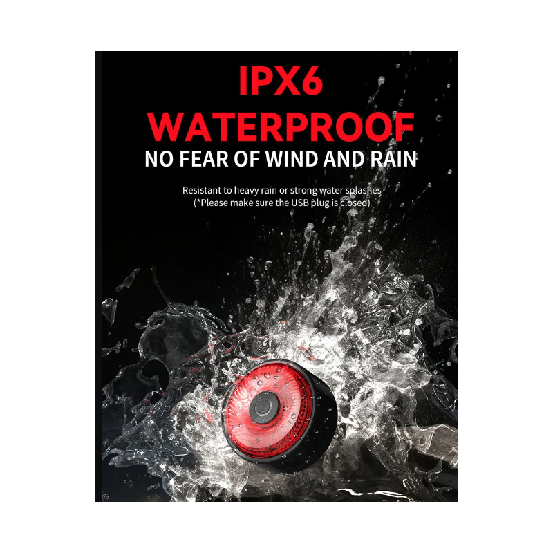 TOWILD TL03 Feu Arrière Vélo Intelligent LED Détection Freinage Automatique Étanche Accessoire Sécurité Cyclisme