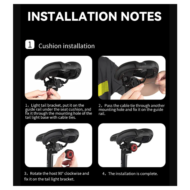 TOWILD TL03 Feu Arrière Vélo Intelligent LED Détection Freinage Automatique Étanche Accessoire Sécurité Cyclisme