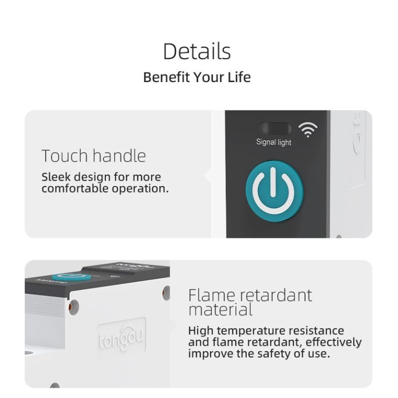 Disjoncteur intelligent WiFi Tuya TONGOU 63A pour domotique - Contrôle à distance maison connectée via app mobile rail DIN