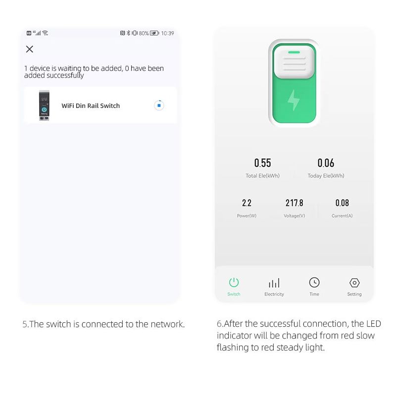 Disjoncteur intelligent WiFi Tuya TONGOU 63A pour domotique - Contrôle à distance maison connectée via app mobile rail DIN