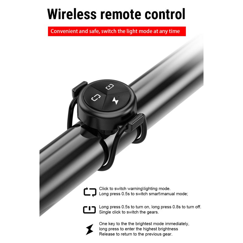 TOWILD CL1200 lampe avant LED 1200LM USB rechargeable bicyclette étanche pour sécurité et aventures en plein air