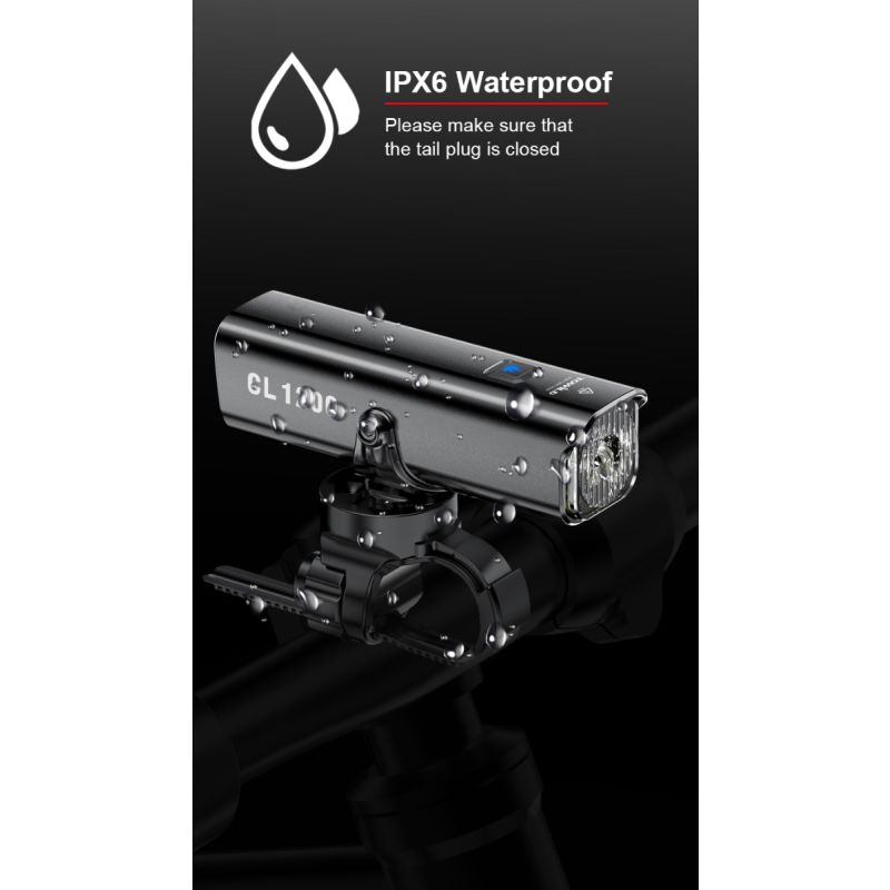 TOWILD CL1200 lampe avant LED 1200LM USB rechargeable bicyclette étanche pour sécurité et aventures en plein air