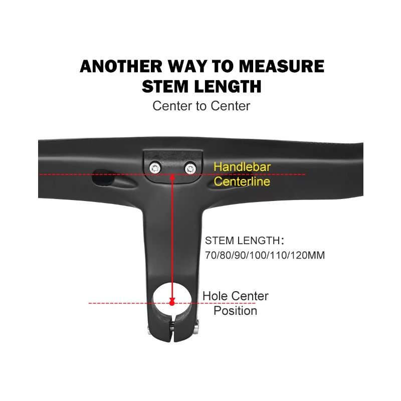 Tolooking TR5500 vélo de route tige en fibre de carbone guidon intégré ultra léger finition noir mat diamètre 28.6 mm