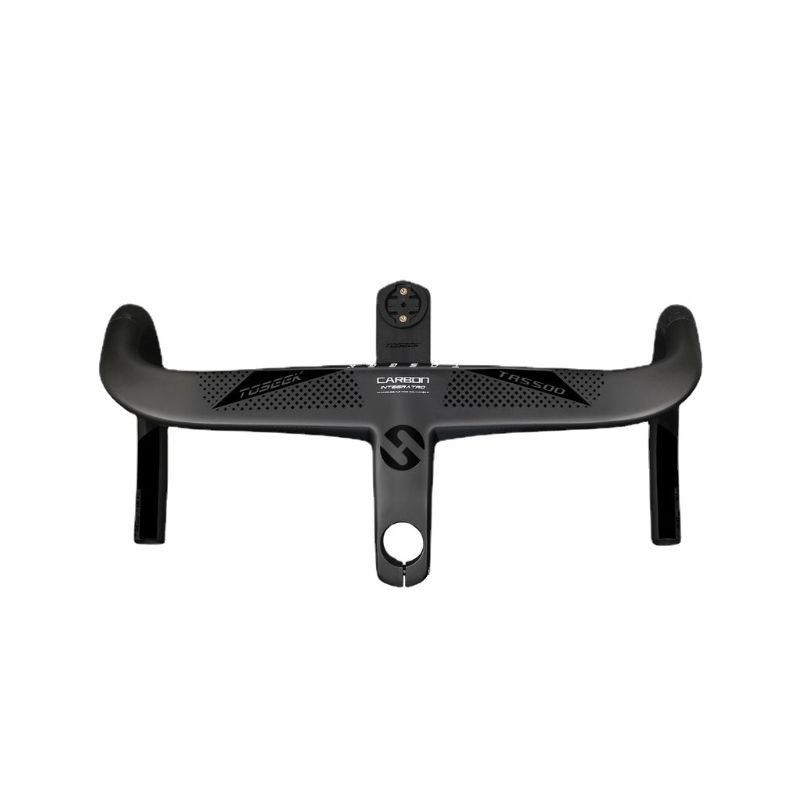 Tolooking TR5500 vélo de route tige en fibre de carbone guidon intégré ultra léger finition noir mat diamètre 28.6 mm