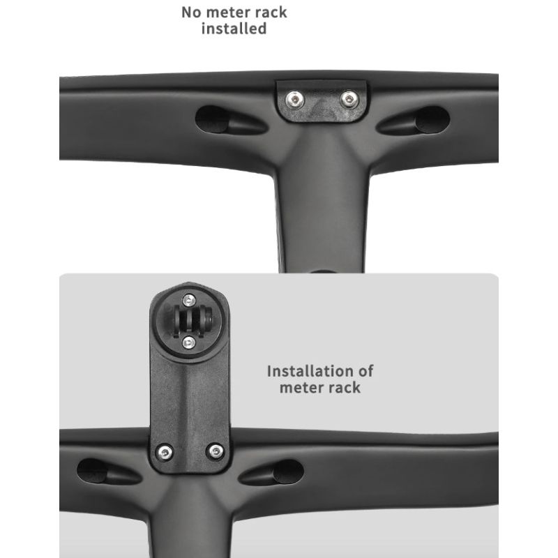 Tolooking TR5500 vélo de route tige en fibre de carbone guidon intégré ultra léger finition noir mat diamètre 28.6 mm