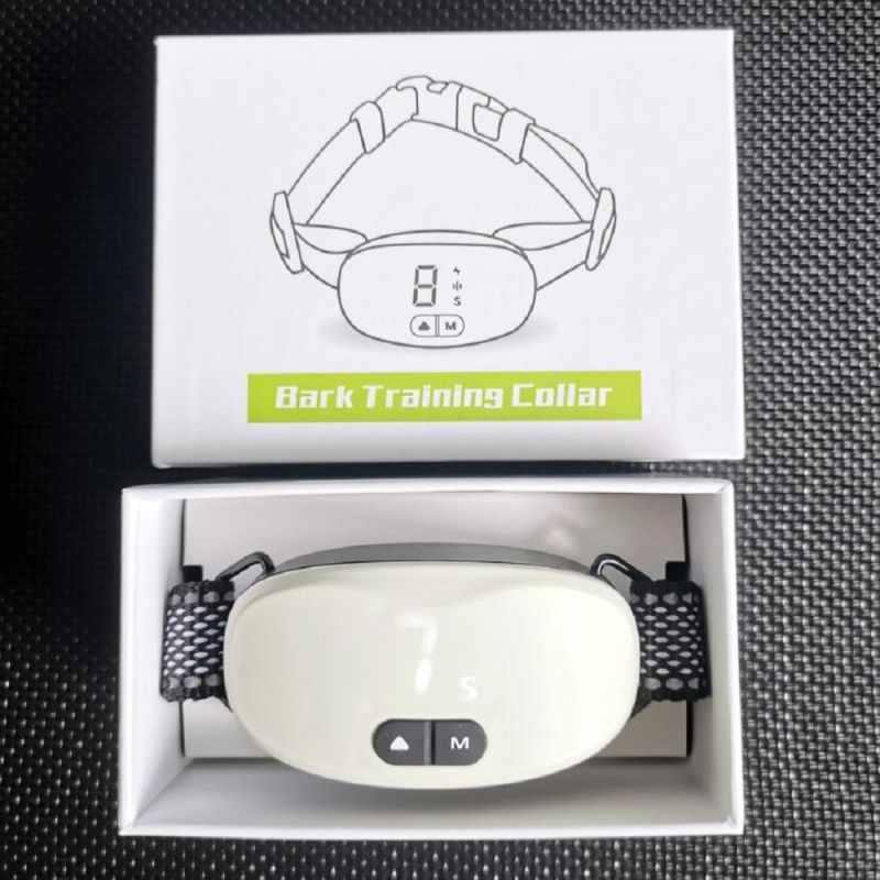 Collier Anti Aboiement Automatique Rechargeable Étanche IP67 Solution de Dressage Humaine pour Chiens