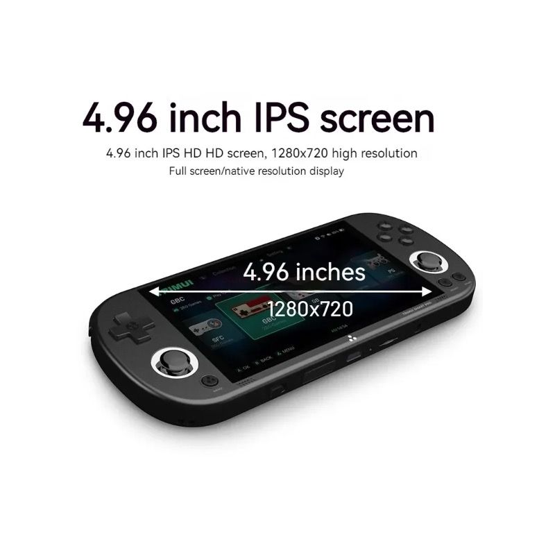 Trimui Smart Pro Console de Jeu Portable Vintage avec Écran HD IPS 4,96 Pouces et Longue Durée de Vie de Batterie