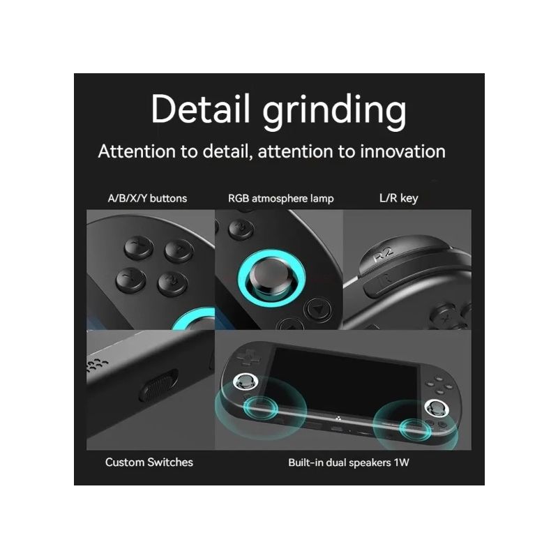 Trimui Smart Pro Console de Jeu Portable Vintage avec Écran HD IPS 4,96 Pouces et Longue Durée de Vie de Batterie
