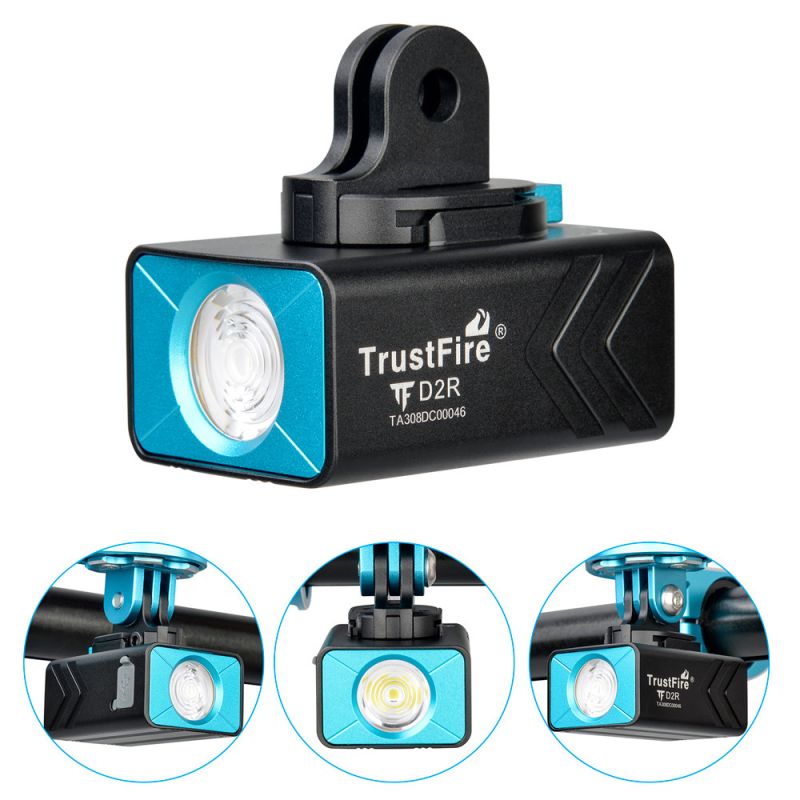 TrustFire D2R Lumière Avant Vélo 450LM Rechargeable Type-C Étanche IP66 Sécurité Design Projecteur Cyclisme