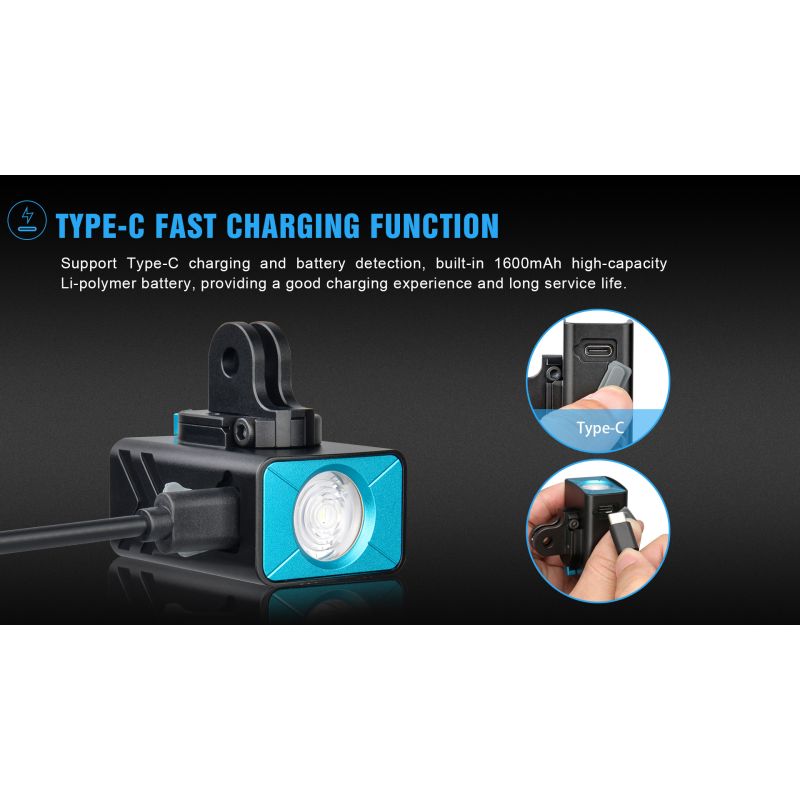 TrustFire D2R Lumière Avant Vélo 450LM Rechargeable Type-C Étanche IP66 Sécurité Design Projecteur Cyclisme