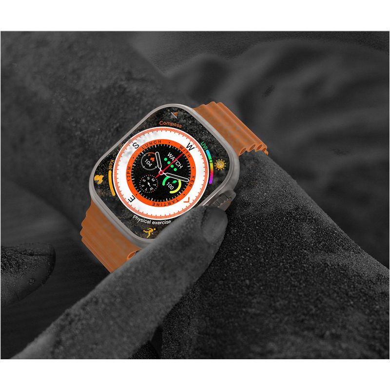 Smartwatch Ultra 9 49mm, appels Bluetooth, GPS, NFC, IP68 étanche, Android/iOS.