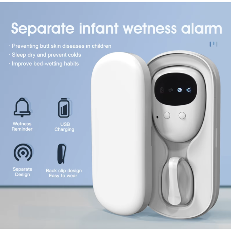 Alarme Enurésie Nocturne Sans Fil pour Enfants Rechargeable USB avec Capteur Urinaire et Modes Rappel Multiples