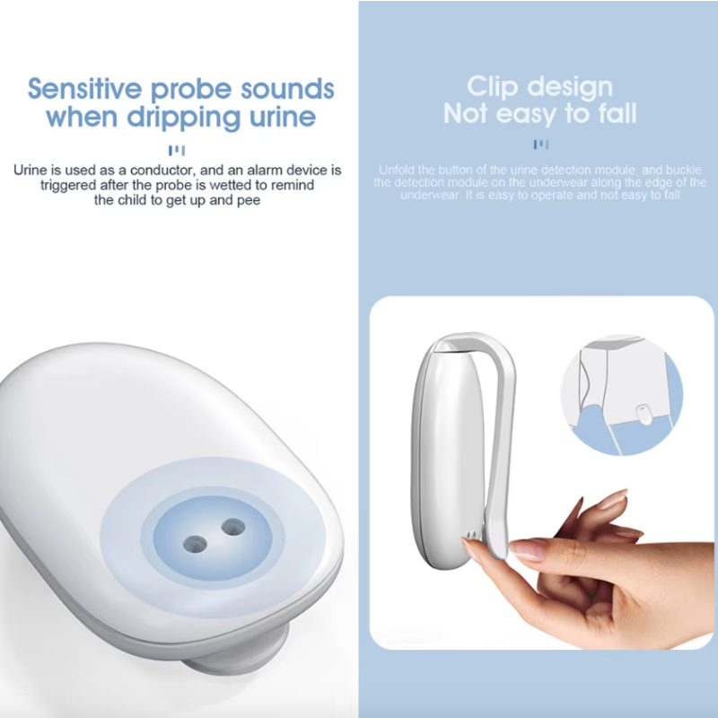 Alarme Enurésie Nocturne Sans Fil pour Enfants Rechargeable USB avec Capteur Urinaire et Modes Rappel Multiples