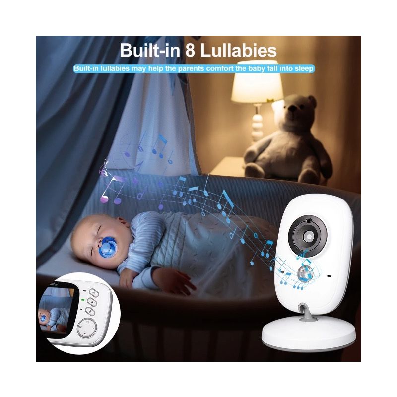 Moniteur bébé VB603 moderne avec audio bidirectionnel et vision nocturne pour sécurité des nourrissons