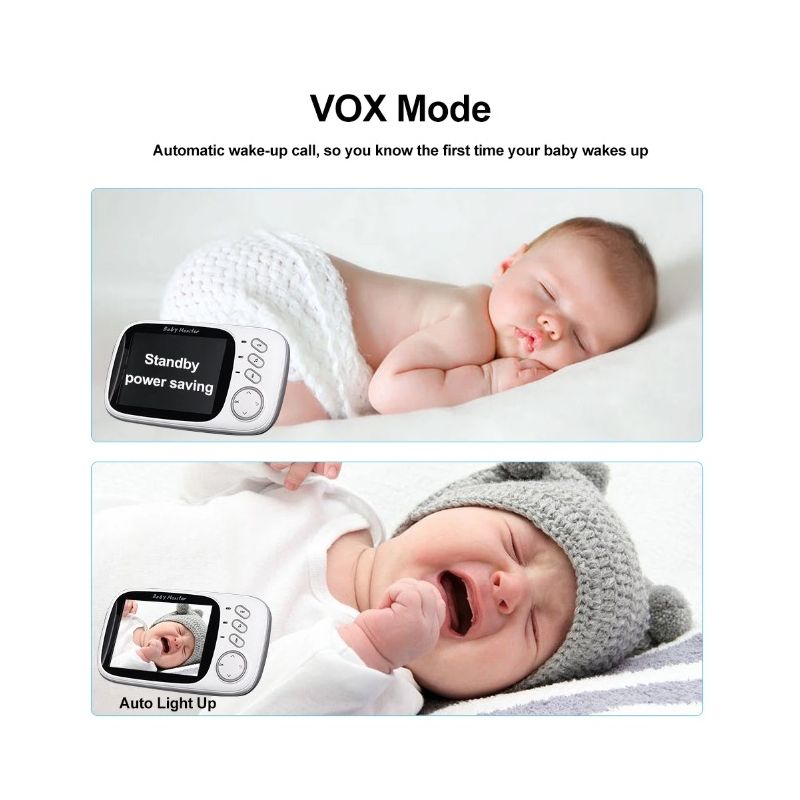 Moniteur bébé VB603 moderne avec audio bidirectionnel et vision nocturne pour sécurité des nourrissons