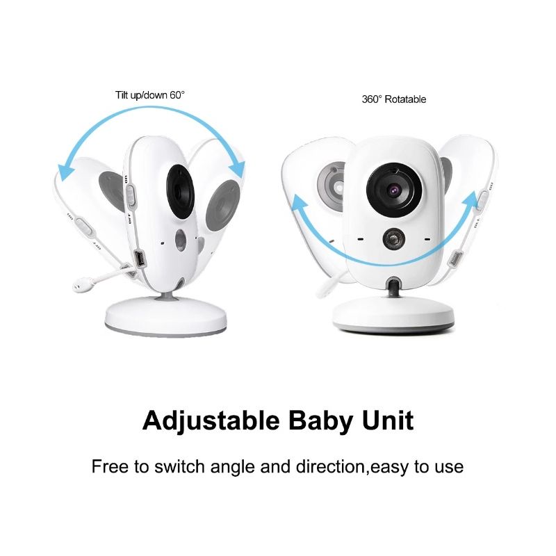 Moniteur bébé VB603 moderne avec audio bidirectionnel et vision nocturne pour sécurité des nourrissons
