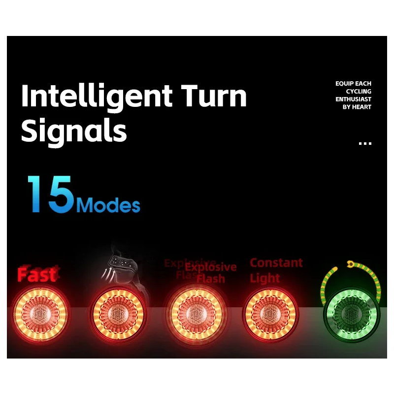 Feu arrière vélo polyvalent sécurité cycliste avec télécommande sans fil et flash coloré visibilité maximale