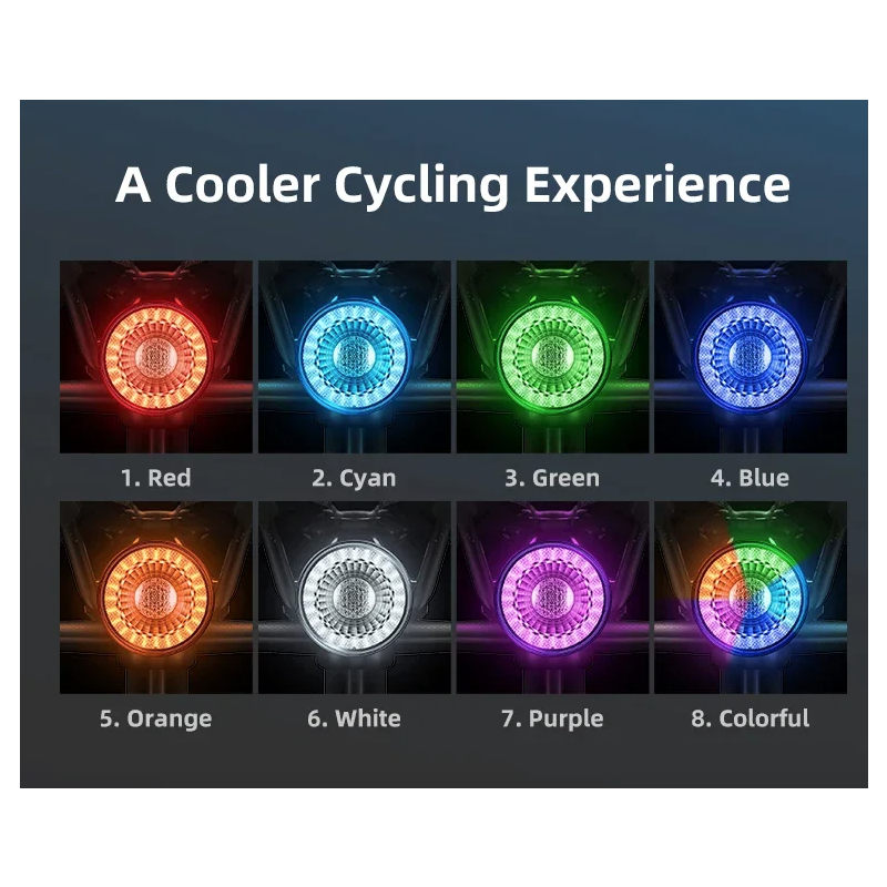 Feu arrière vélo polyvalent sécurité cycliste avec télécommande sans fil et flash coloré visibilité maximale