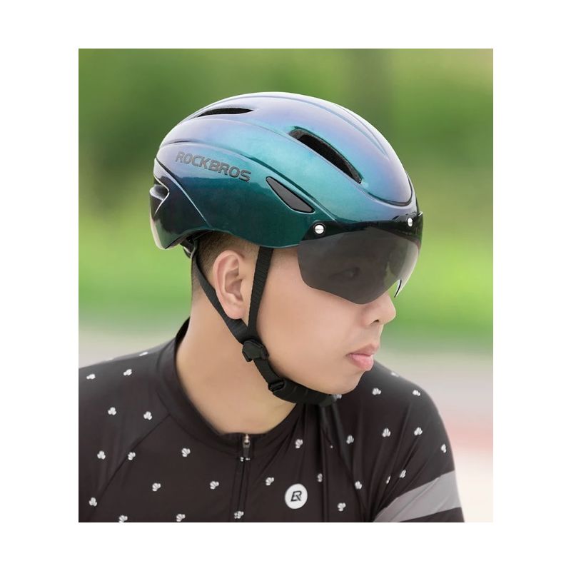 Casque de vélo ROCKBROS ultraléger avec lumière LED rechargeable sécurité cyclisme et compatibilité lunettes magnétiques