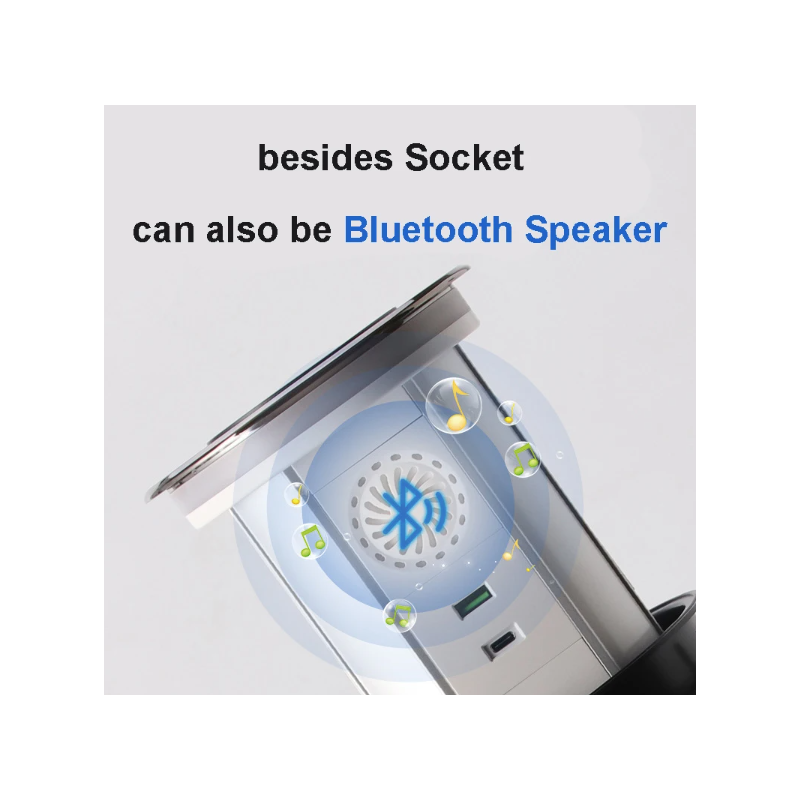 Pop Up Prise Rétractable Cachée VENSTPOW Charge Sans Fil USB Prise de Table Élégante Norme UE Solution Moderne