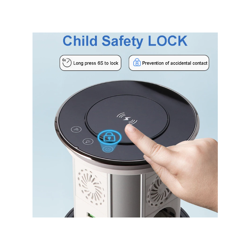 Pop Up Prise Rétractable Cachée VENSTPOW Charge Sans Fil USB Prise de Table Élégante Norme UE Solution Moderne