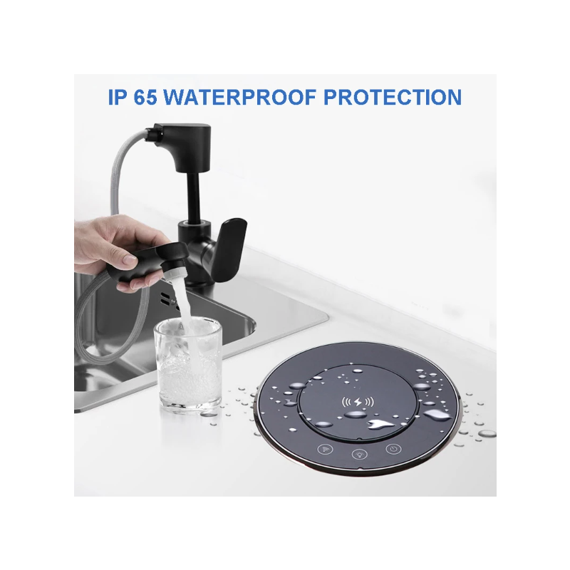 Pop Up Prise Rétractable Cachée VENSTPOW Charge Sans Fil USB Prise de Table Élégante Norme UE Solution Moderne