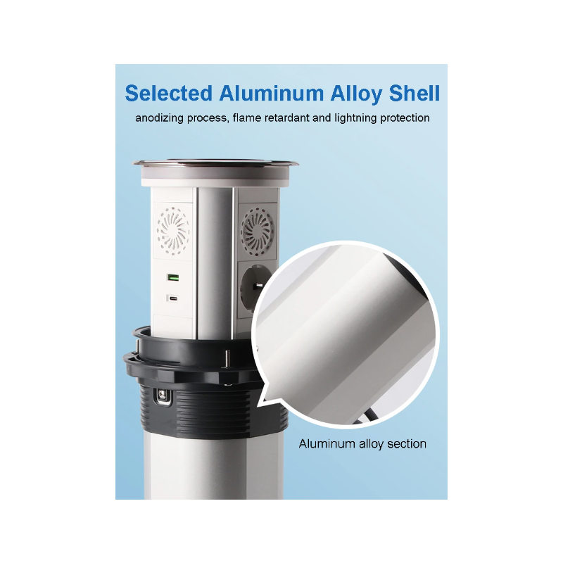 Pop Up Prise Rétractable Cachée VENSTPOW Charge Sans Fil USB Prise de Table Élégante Norme UE Solution Moderne