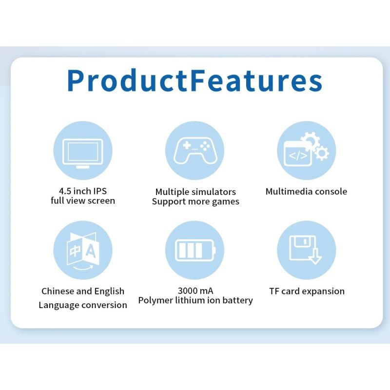 POWKIDDY X39pro Console de jeu portable écran IPS 4.3 pouces nostalgie gaming support PS1 expérience de jeu