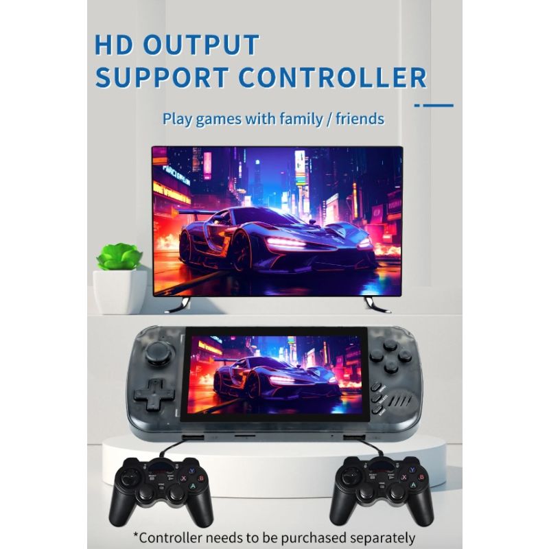 POWKIDDY X39pro Console de jeu portable écran IPS 4.3 pouces nostalgie gaming support PS1 expérience de jeu