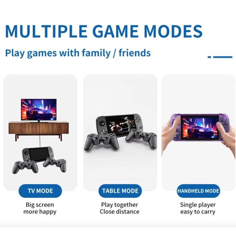 POWKIDDY X39pro Console de jeu portable écran IPS 4.3 pouces nostalgie gaming support PS1 expérience de jeu