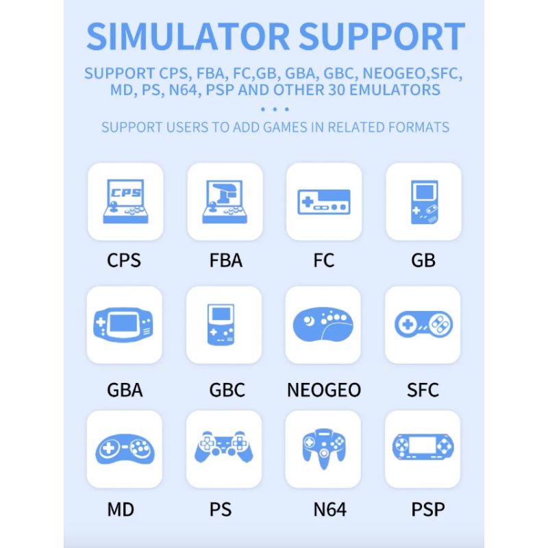 Console de jeu portable POWKIDDY X55 écran IPS 5.5 pouces jeux rétro Linux open source résolution 1280x720