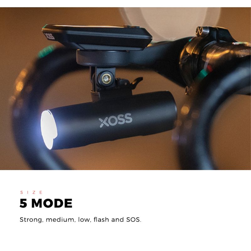 XOSS XL-400 Lampe Avant VTT Étanche USB 400 Lumens Lumière Vélo Sécurité Cycliste Modes d'Éclairage