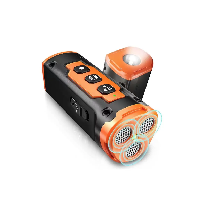Répulsif Ultrasonique Chien Dispositif Dissuasion Anti-aboiement avec Lampe de Poche LED Rechargeable Entraînement Sûr