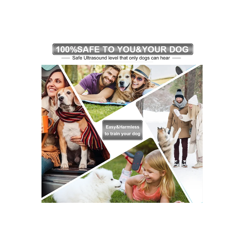 Répulsif Ultrasonique pour Chiens avec LED Entraînement Canin Doux Anti-Aboiement Dispositif de Dissuasion