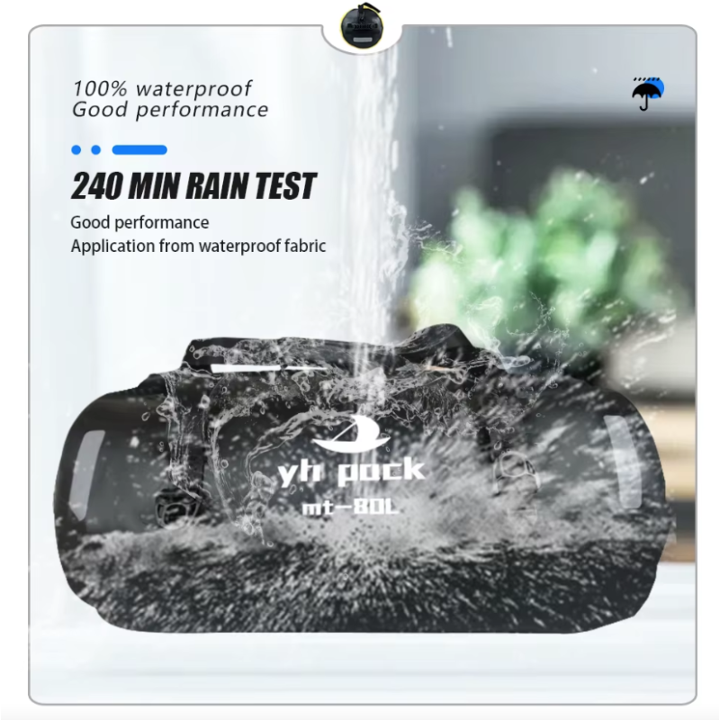 Sac Moto Étanche 40L/80L VTT Roll-Top - Porte-Bagages Arrière & Selle Portable - Rangement Facile