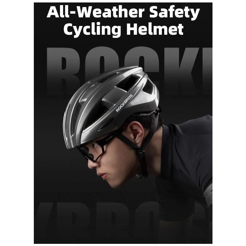 Casque de vélo ROCKBROS avec feu arrière LED rechargeable ultraléger protection cycliste et visibilité