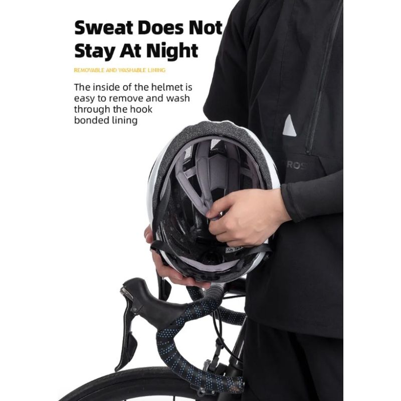 Casque de vélo ROCKBROS avec feu arrière LED rechargeable ultraléger protection cycliste et visibilité