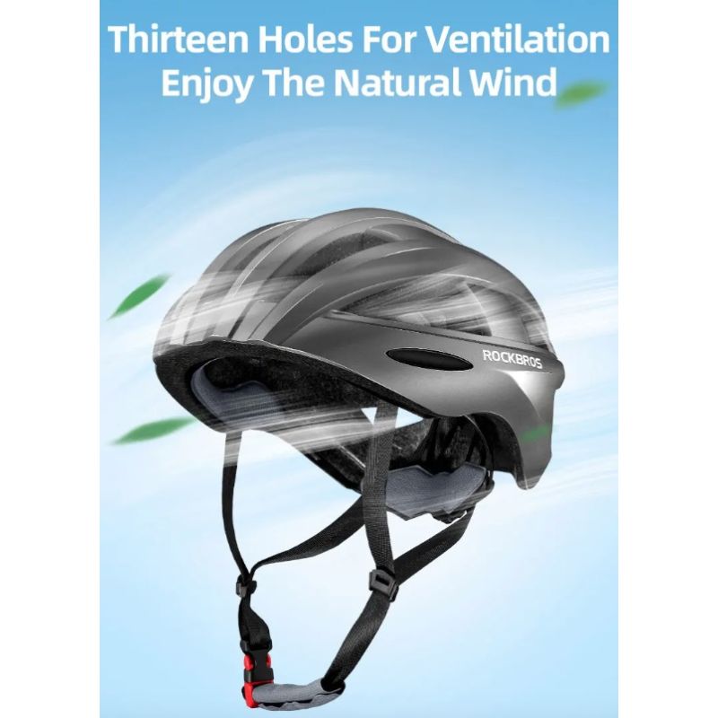 Casque de vélo ROCKBROS avec feu arrière LED rechargeable ultraléger protection cycliste et visibilité