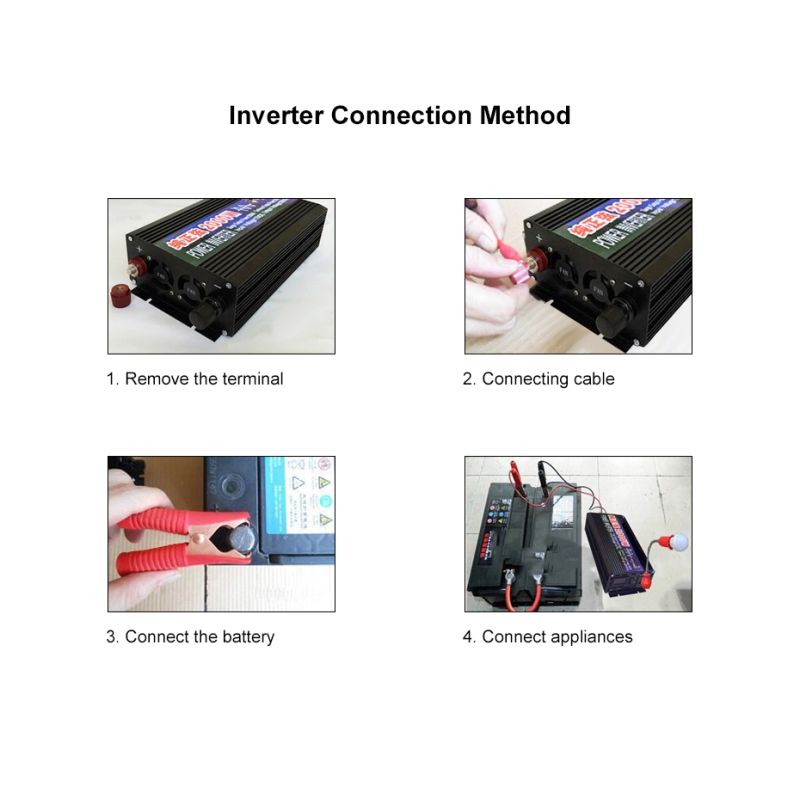 Onduleur à onde sinusoïdale pure 2000W 3000W 4000W affichage à LED énergie solaire appareils domestiques