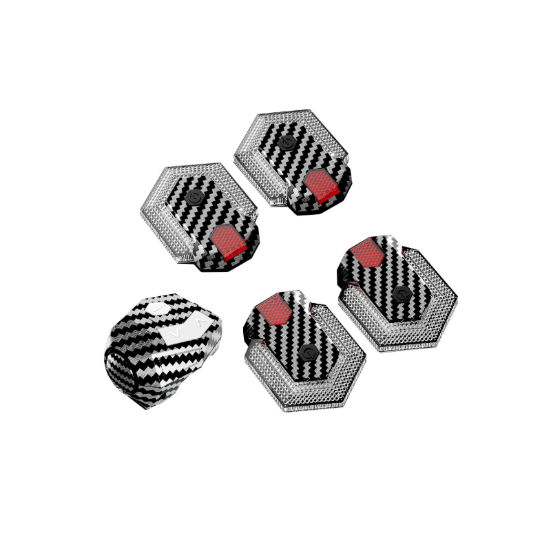 CarryBright Kit Feu Arrière Vélo & Clignotants Vélo 4 Pcs Fibre Carbone USB | Sécurité Cycliste VAE, Télécommande