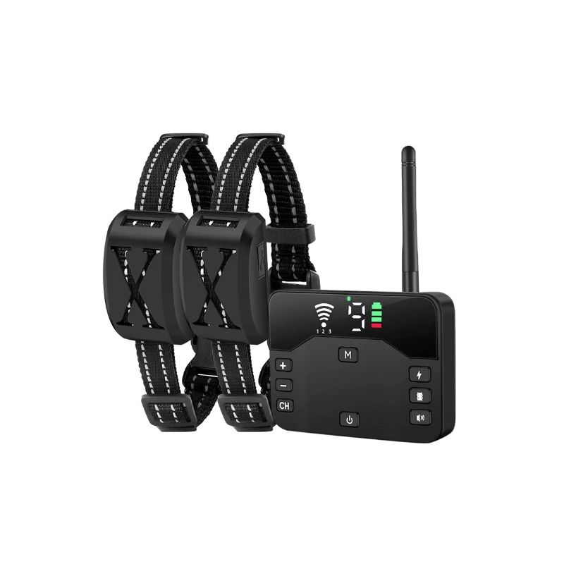 Clôture Électrique Sans Fil pour Chien Collier Rechargeable Dispositif Innovant Aide Sécuritaire Entraînement