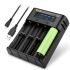 YONII D4 LCD 4 emplacements 18650 chargeur de batterie pour batterie 18650 21700 26650 Lithium AA AAA Ni-mh