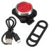 Lumière de Vélo USB Rechargeable HJ-030 3 LED 4 Modes Imperméable Sécurité Cycliste Visibilité Nocturne